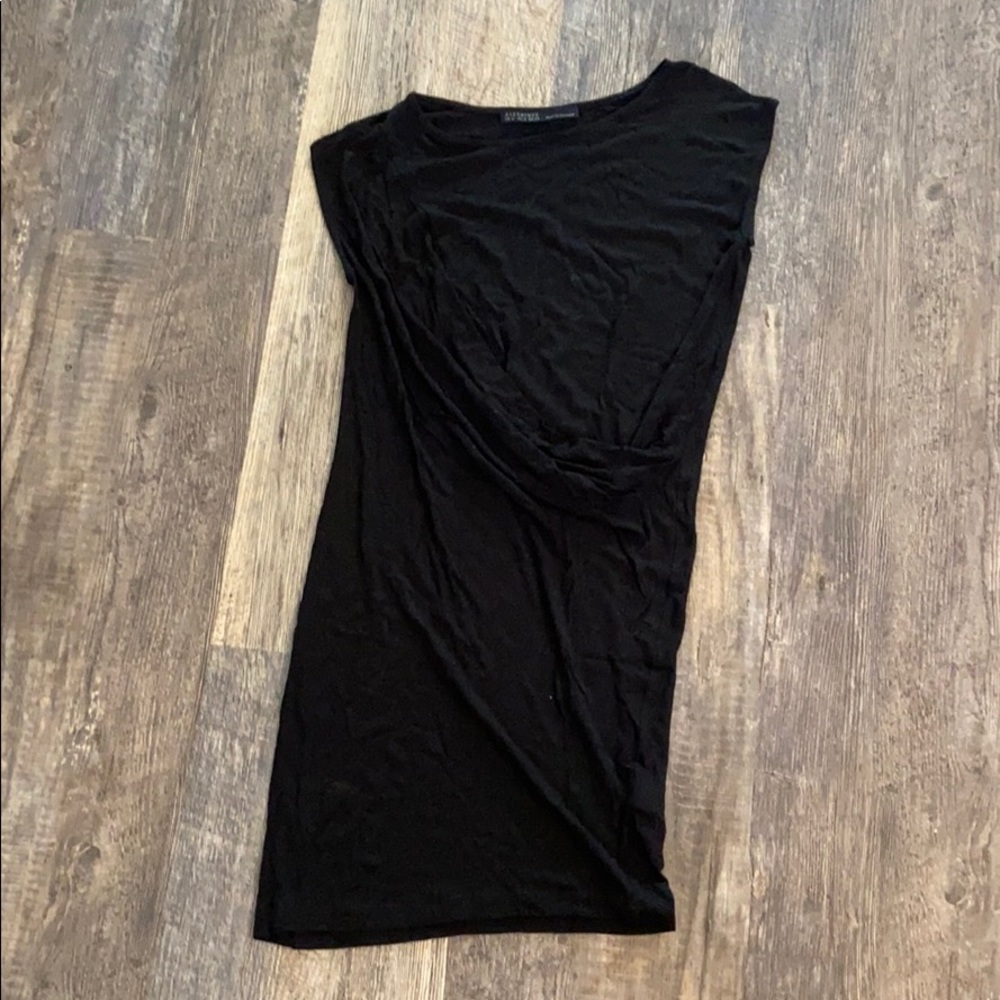 Fitted Allsaints Black T-Shirt Dress